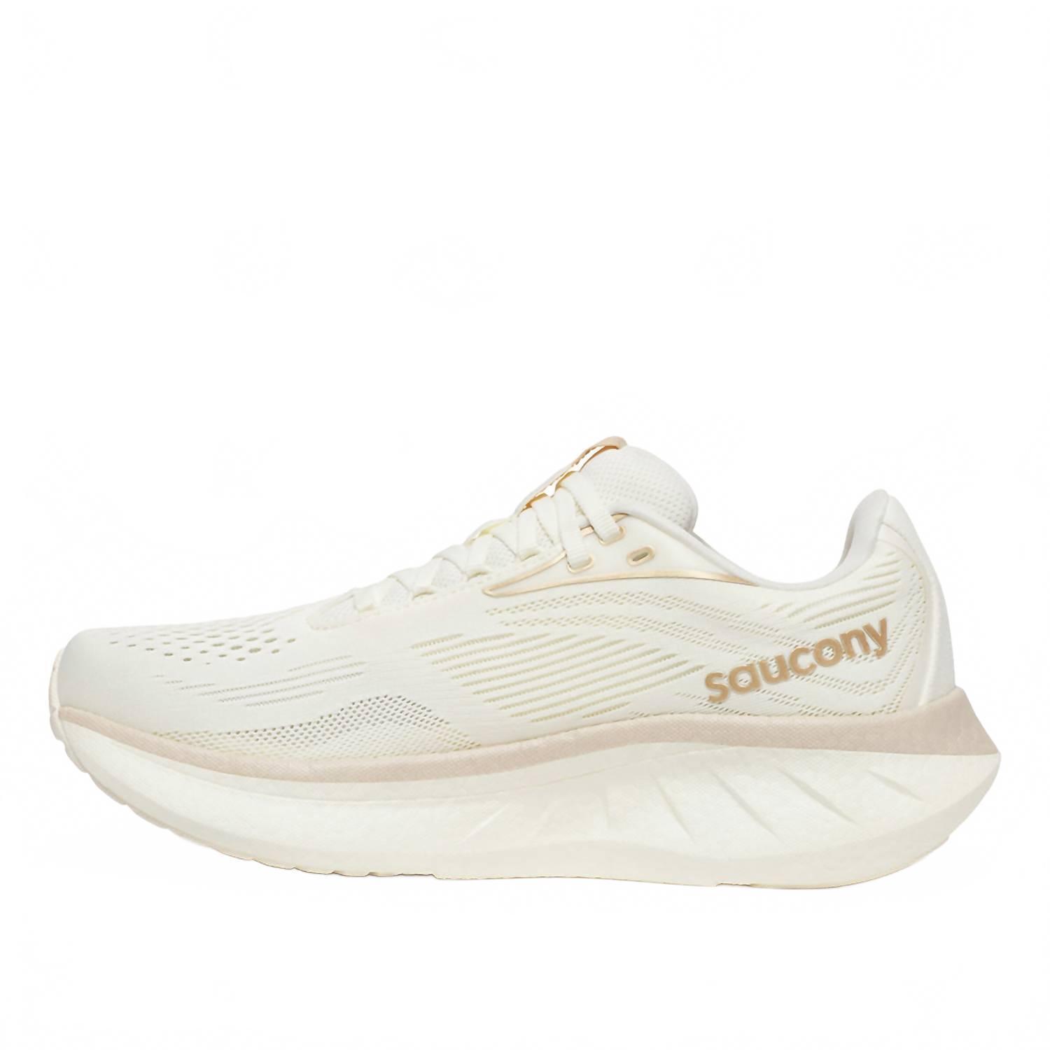 New Saucony Women's Ride 18 Running Shoes In Vanilla